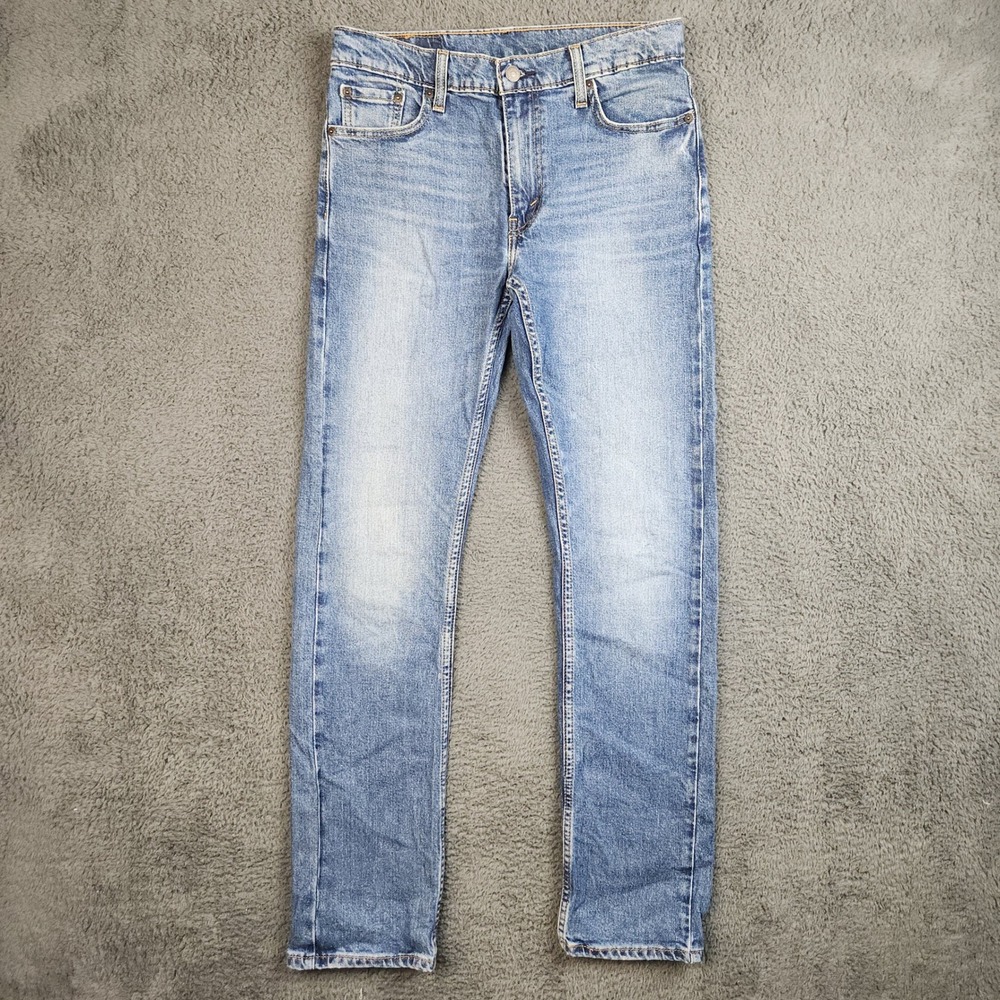Levi's 513 Slim Straight Jeans Mens Size 30x32 Blue Stretch Slim Seat Thigh